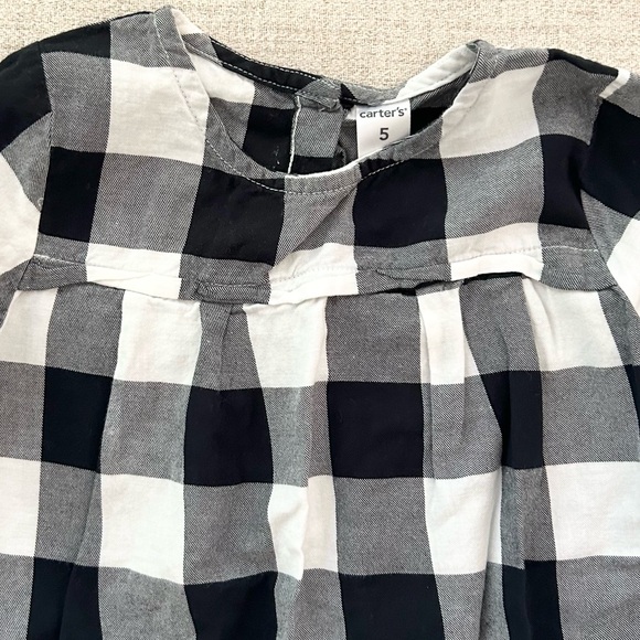 Carter’s Girls Long Sleeve Buffalo Check Top Size 5 - Picture 2 of 4